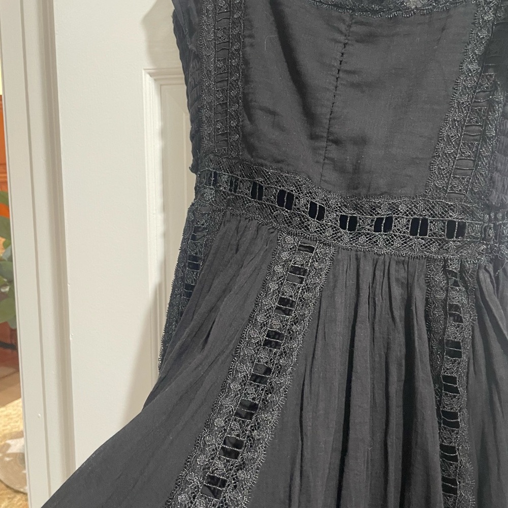 Chic Black Ruffled Mini Dress - Picture 6 of 6